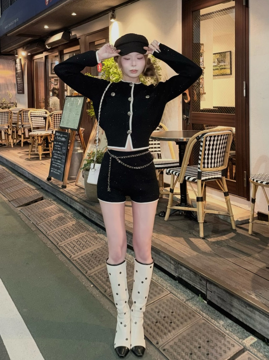 モデル：163cm（着用サイズ：FREE　着用カラー：BLK）