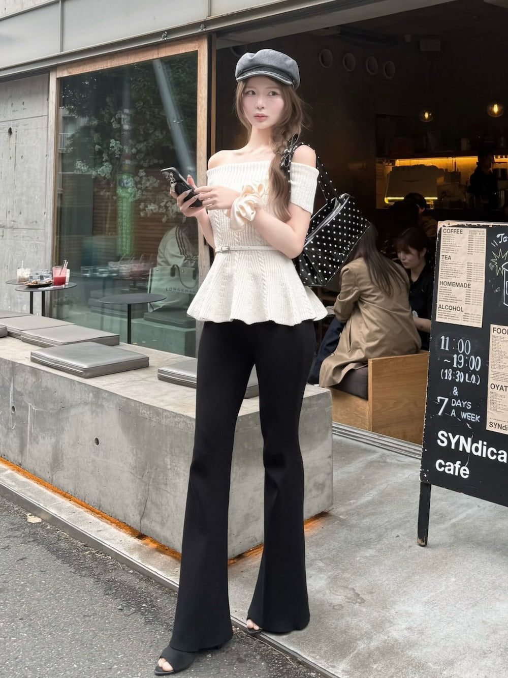 オフショルぺプラムニットトップス – Darich