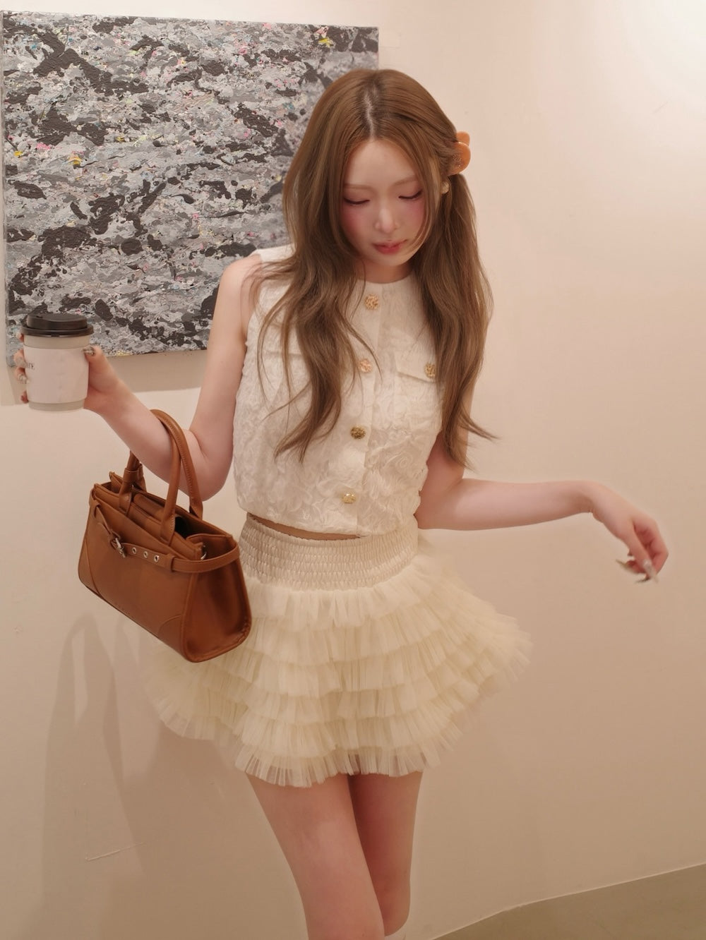 モデル：163cm（着用サイズ：FREE　着用カラー：IVO）