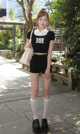Darich DDロゴレイヤードニットトップス BLK DDロゴレイヤードニットトップス（ニット/セーター）｜Darich