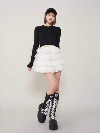 モデル：163cm（着用サイズ：FREE　着用カラー：BLK）