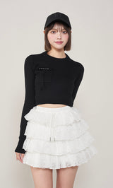 モデル：163cm（着用サイズ：FREE　着用カラー：BLK）