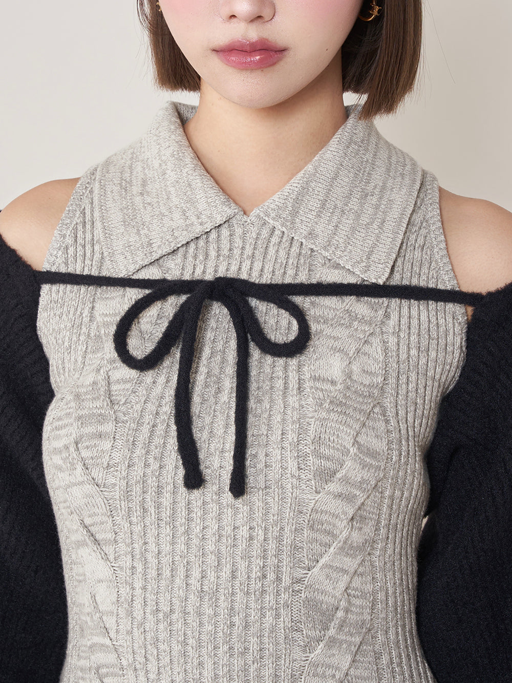 モデル：163cm（着用サイズ：FREE　着用カラー：GRY）