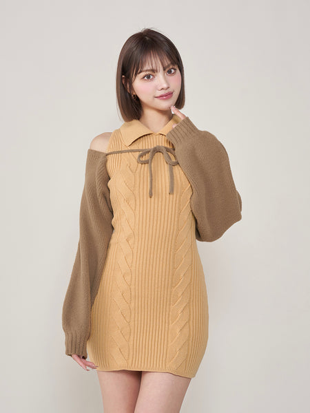 Short Bolero Knit Mini Dress