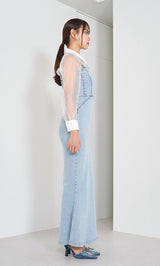 モデル：163cm（着用サイズ：FREE　着用カラー：I-BLU）