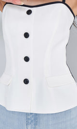 モデル：163cm（着用サイズ：FREE　着用カラー：WHT）