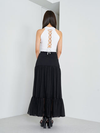 モデル：163cm（着用サイズ：FREE　着用カラー：BLK）