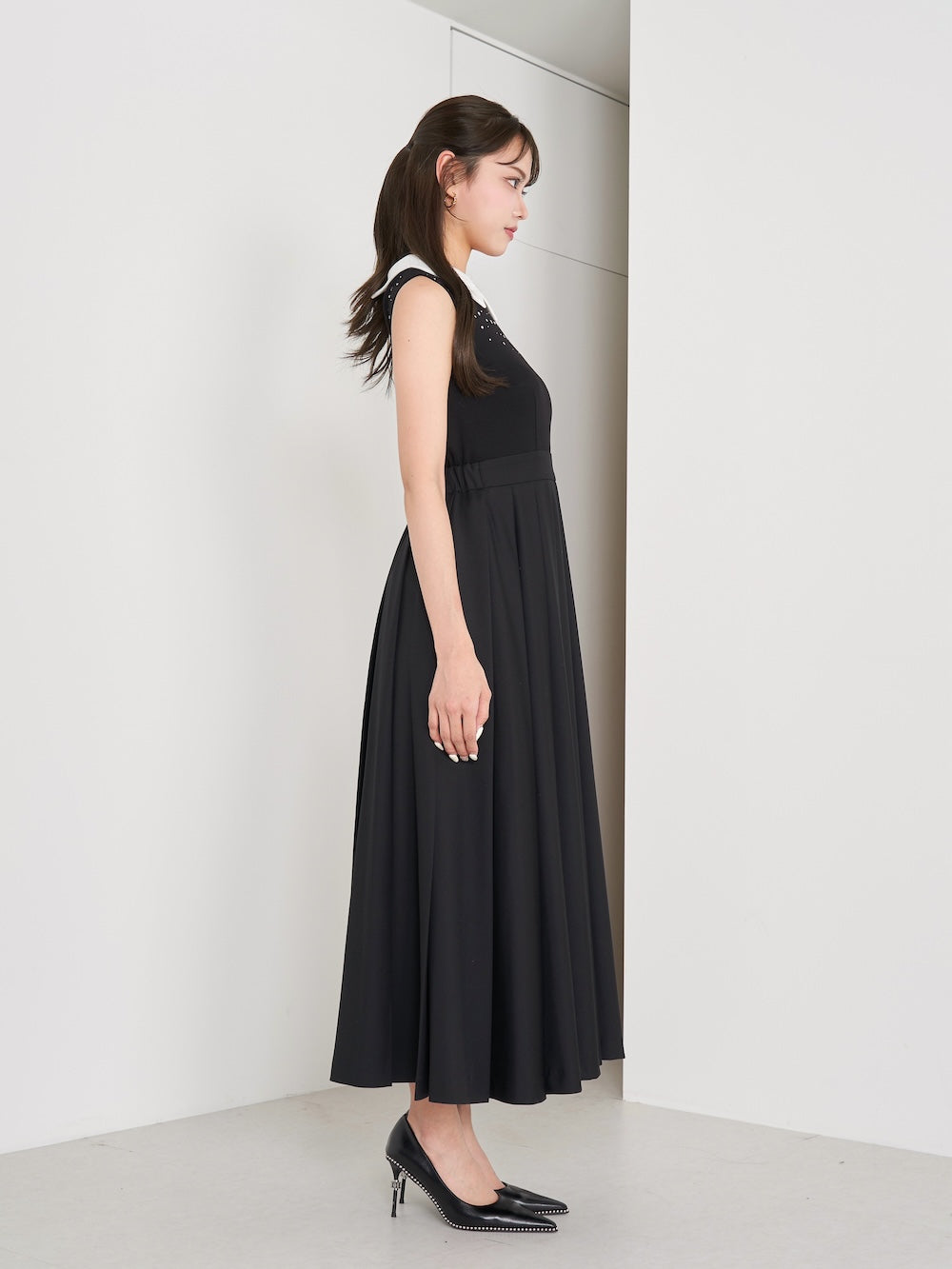 モデル：163cm（着用サイズ：FREE　着用カラー：BLK）