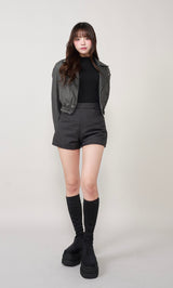 モデル：163cm（着用サイズ：S　着用カラー：BLK）