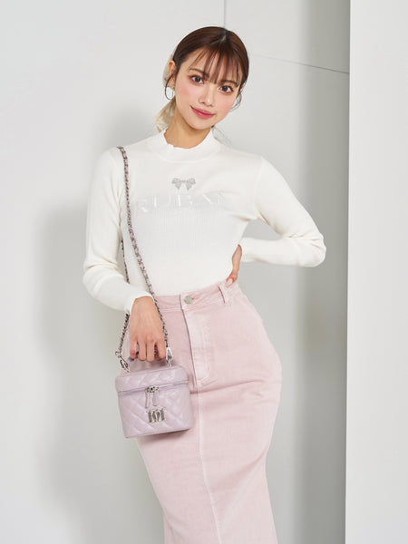 Ribbon Embroidered Knit Top