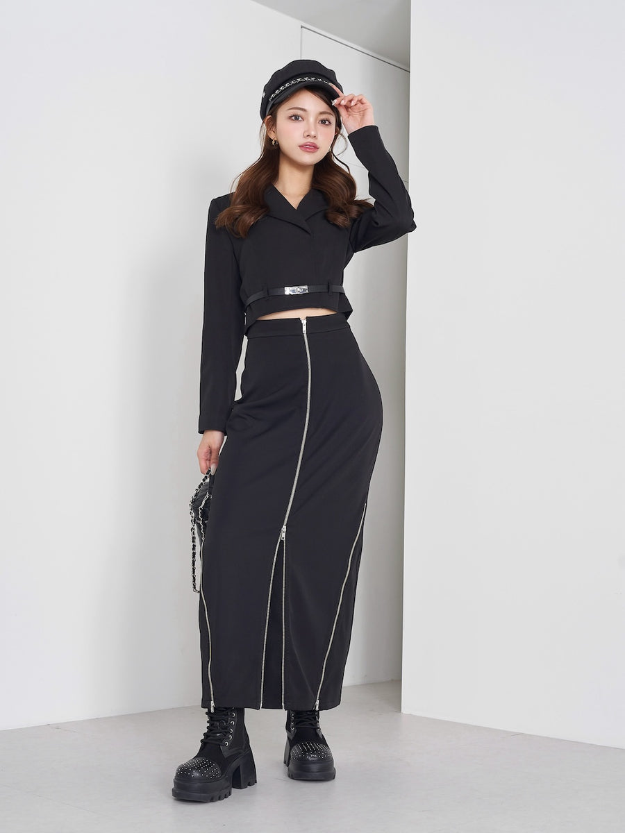 モデル：163cm（着用サイズ：FREE　着用カラー：BLK）