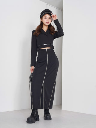 モデル：163cm（着用サイズ：FREE　着用カラー：BLK）