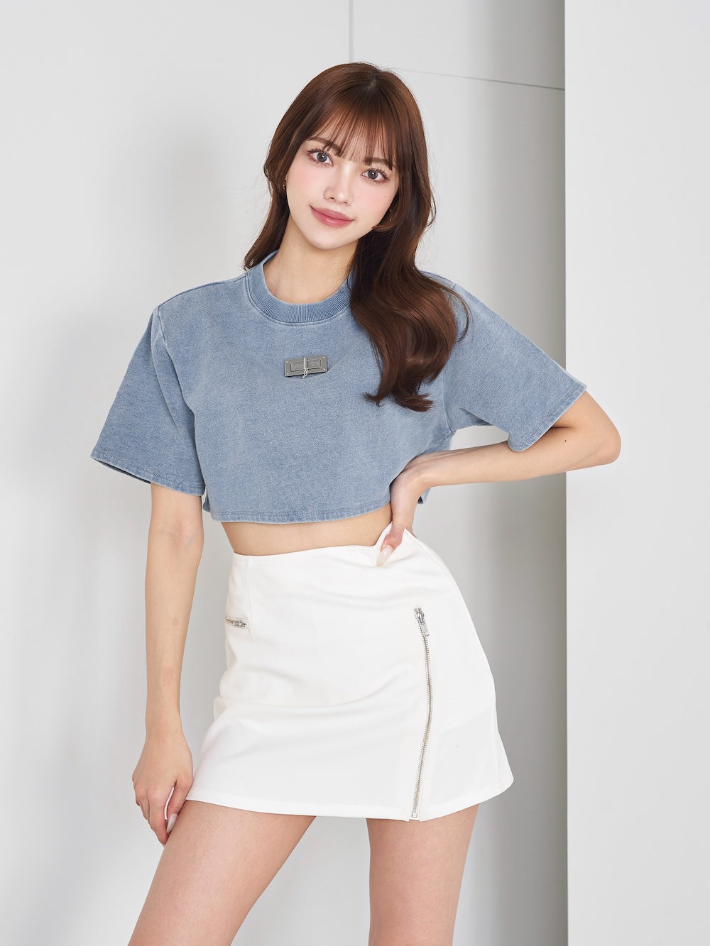 パーツボックスショートTシャツ - blu