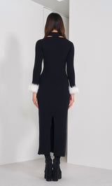 モデル：163cm（着用サイズ：FREE　着用カラー：BLK）