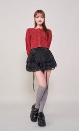 モデル：163cm（着用サイズ：FREE　着用カラー：RED）