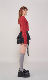 モデル：163cm（着用サイズ：FREE　着用カラー：RED）