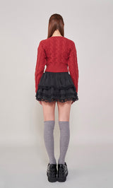 モデル：163cm（着用サイズ：FREE　着用カラー：RED）
