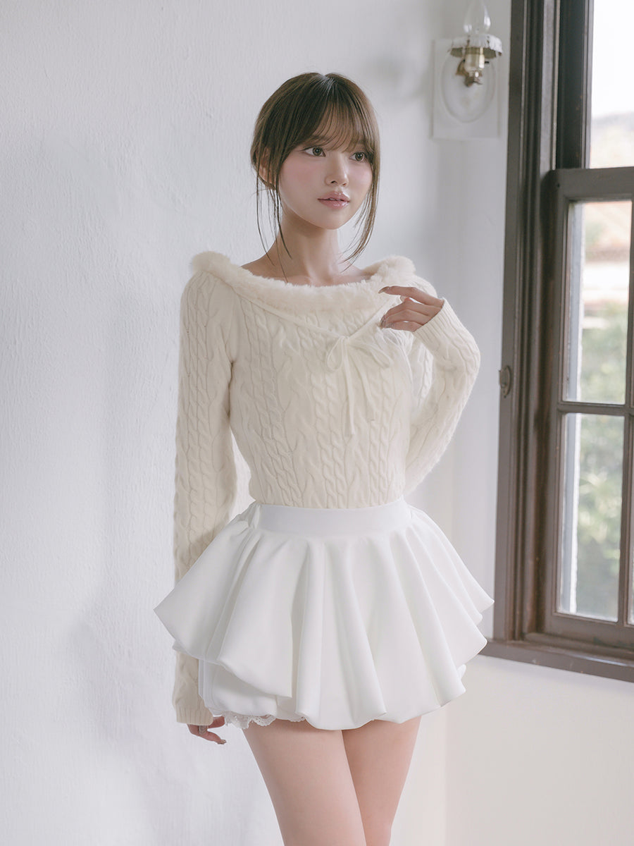 モデル：163cm（着用サイズ：FREE　着用カラー：IVO）