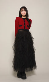 モデル：163cm（着用サイズ：FREE　着用カラー：RED）