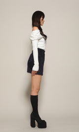 モデル：163cm（着用サイズ：S　着用カラー：NVY）
