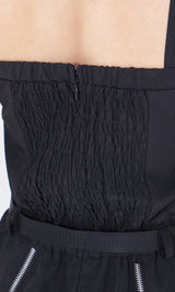 モデル：163cm（着用サイズ：FREE　着用カラー：BLK）