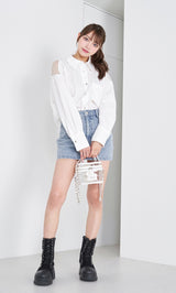 モデル：163cm（着用サイズ：FREE　着用カラー：WHT）