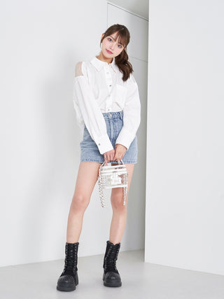 モデル：163cm（着用サイズ：FREE　着用カラー：WHT）