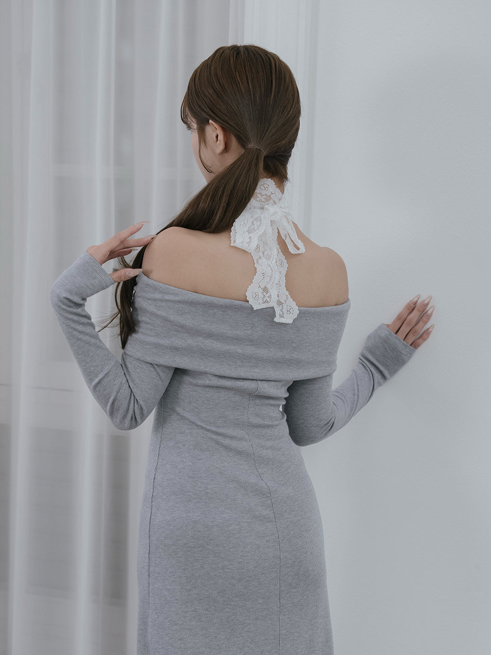 モデル：163cm（着用サイズ：FREE　着用カラー：GRY）
