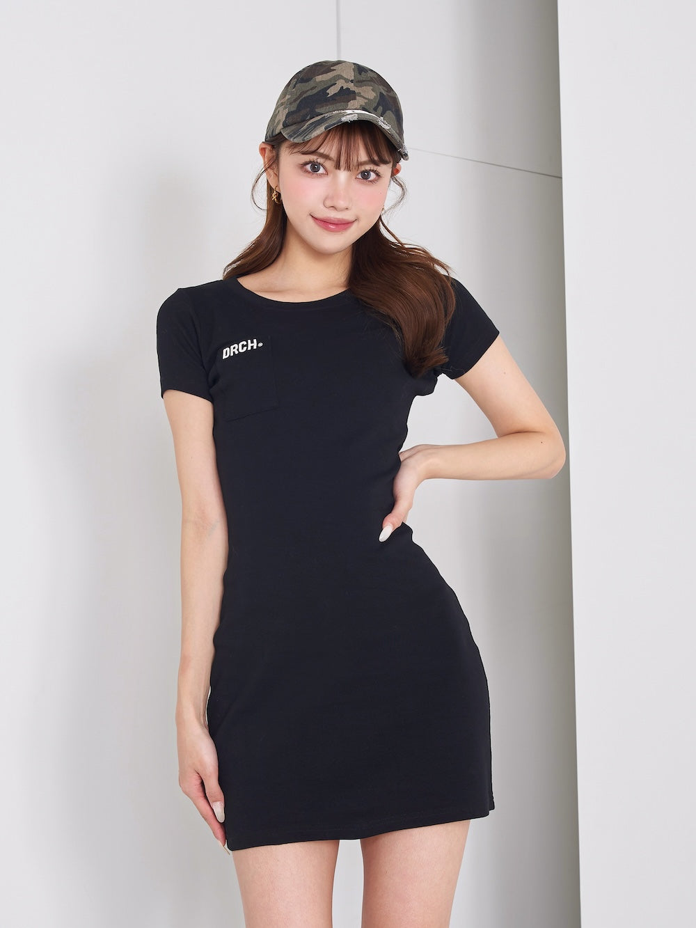 ポケットカットミニワンピース - blk