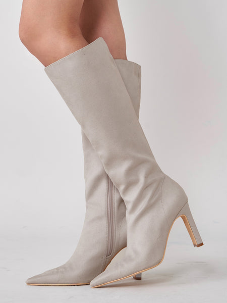 Pointed Toe Suede Long Boots