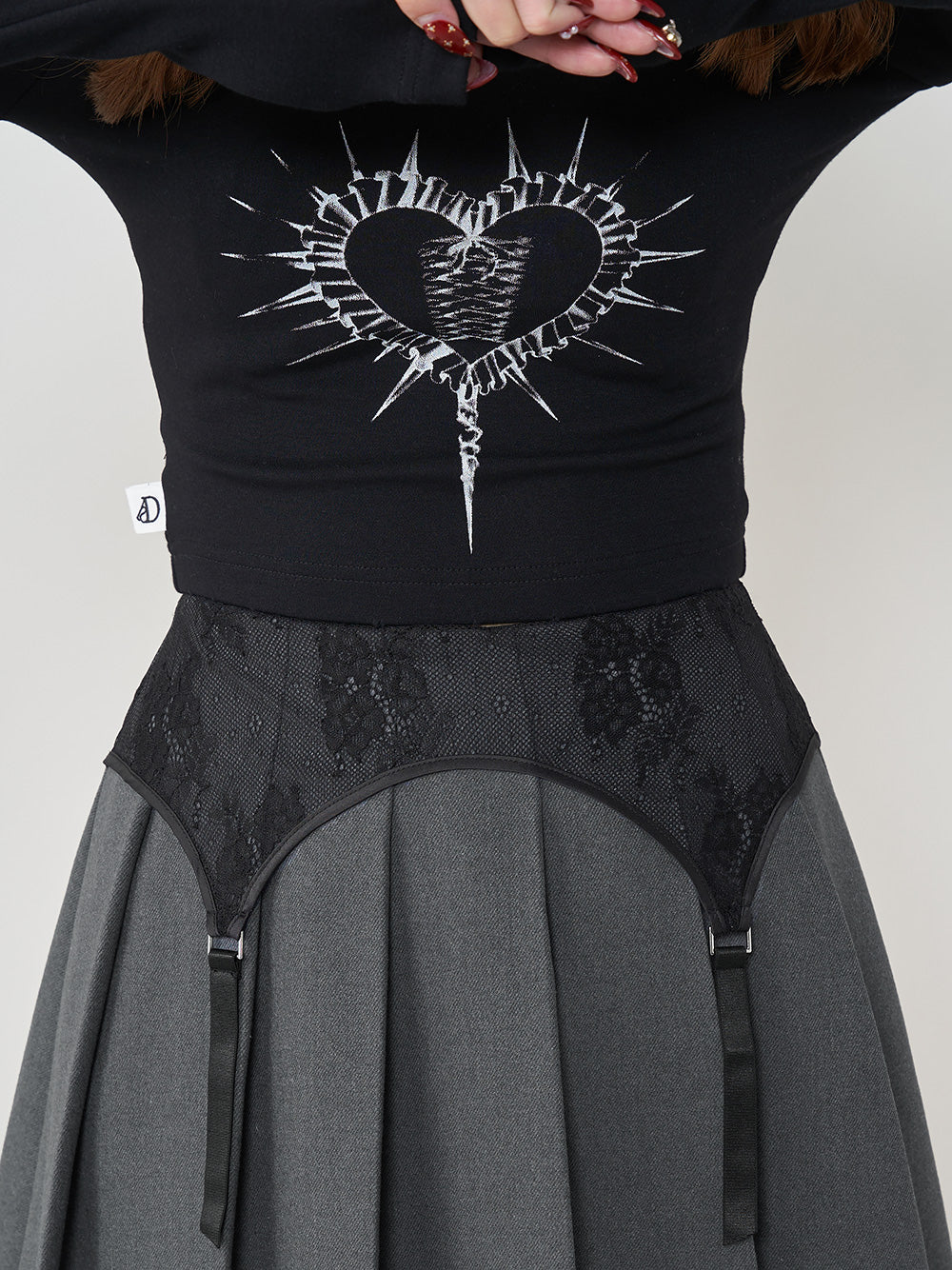 モデル：163cm（着用サイズ：S　着用カラー：GRY）