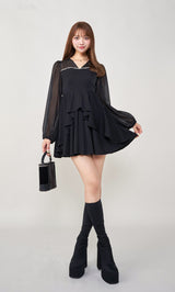 モデル：163cm（着用サイズ：FREE　着用カラー：BLK）