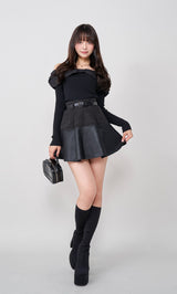 モデル：163cm（着用サイズ：S　着用カラー：BLK）
