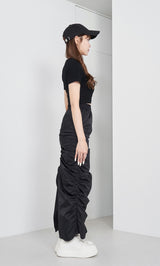 モデル：163cm（着用サイズ：FREE　着用カラー：BLK）