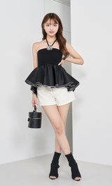 モデル：163cm（着用サイズ：FREE　着用カラー：BLK）
