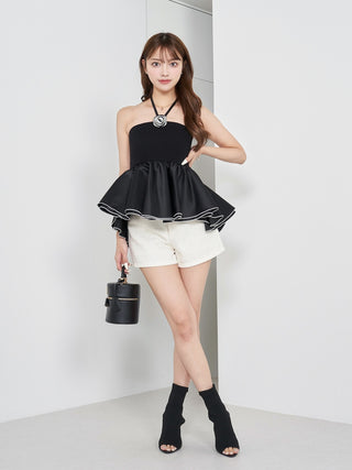 モデル：163cm（着用サイズ：FREE　着用カラー：BLK）