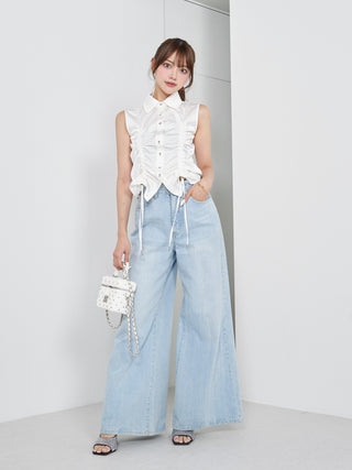 モデル：163cm（着用サイズ：FREE　着用カラー：WHT）