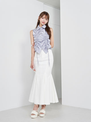 モデル：163cm（着用サイズ：S　着用カラー：WHT）
