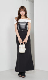 モデル：163cm（着用サイズ：S　着用カラー：BLK）