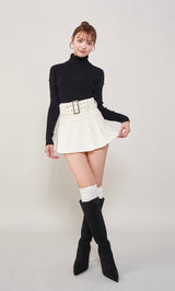 モデル：163cm（着用サイズ：FREE　着用カラー：BLK）