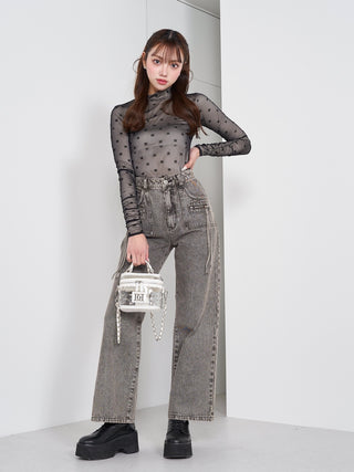 モデル：163cm（着用サイズ：FREE　着用カラー：BLK）