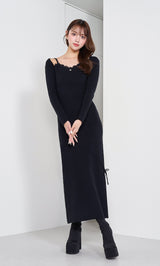 モデル：163cm（着用サイズ：FREE　着用カラー：BLK）