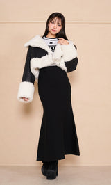 モデル：163cm（着用サイズ：FREE　着用カラー：BLK）