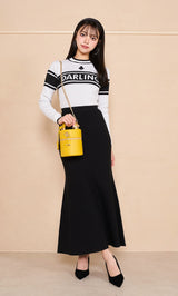 モデル：163cm（着用サイズ：FREE　着用カラー：BLK）