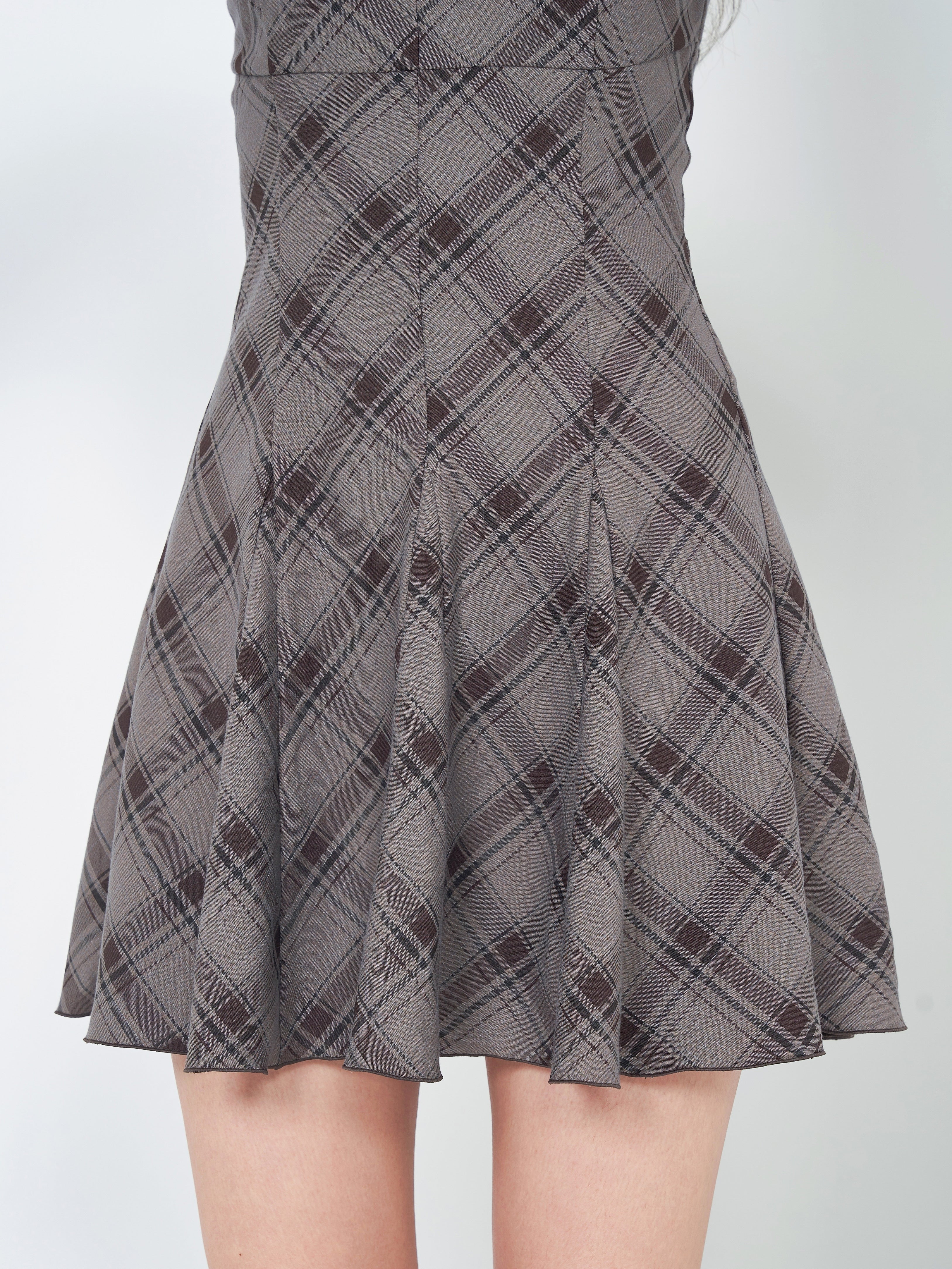 Darich チェックホルターリボンベアミニワンピース ダーリッチ Darich チェックホルターリボンベアミニワンピース