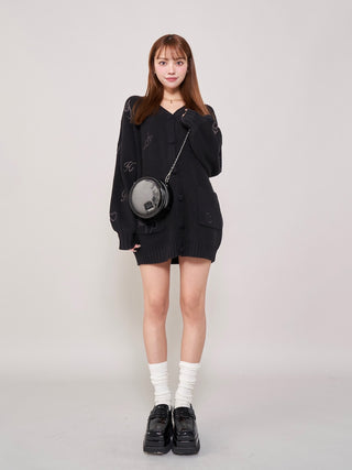 モデル：163cm（着用サイズ：FREE　着用カラー：BLK）