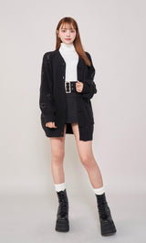 モデル：163cm（着用サイズ：S　着用カラー：BLK）