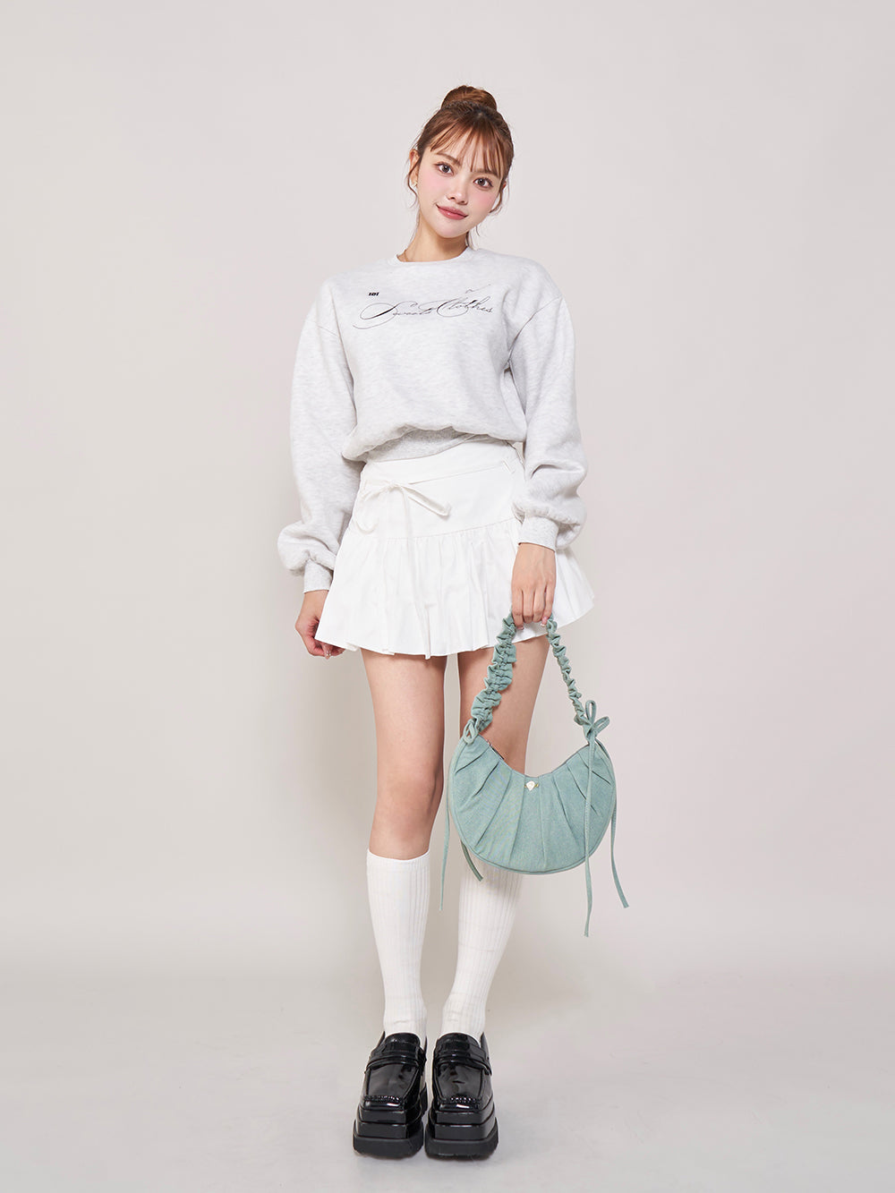 フラワーハンドルミニバッグ