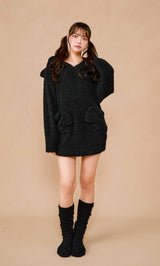 モデル：163cm（着用サイズ：FREE　着用カラー：BLK）