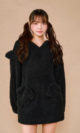 モデル：163cm（着用サイズ：FREE　着用カラー：BLK）